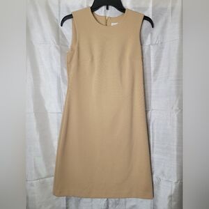 Calvin Klein Elegant Tan Sleeveless Dress